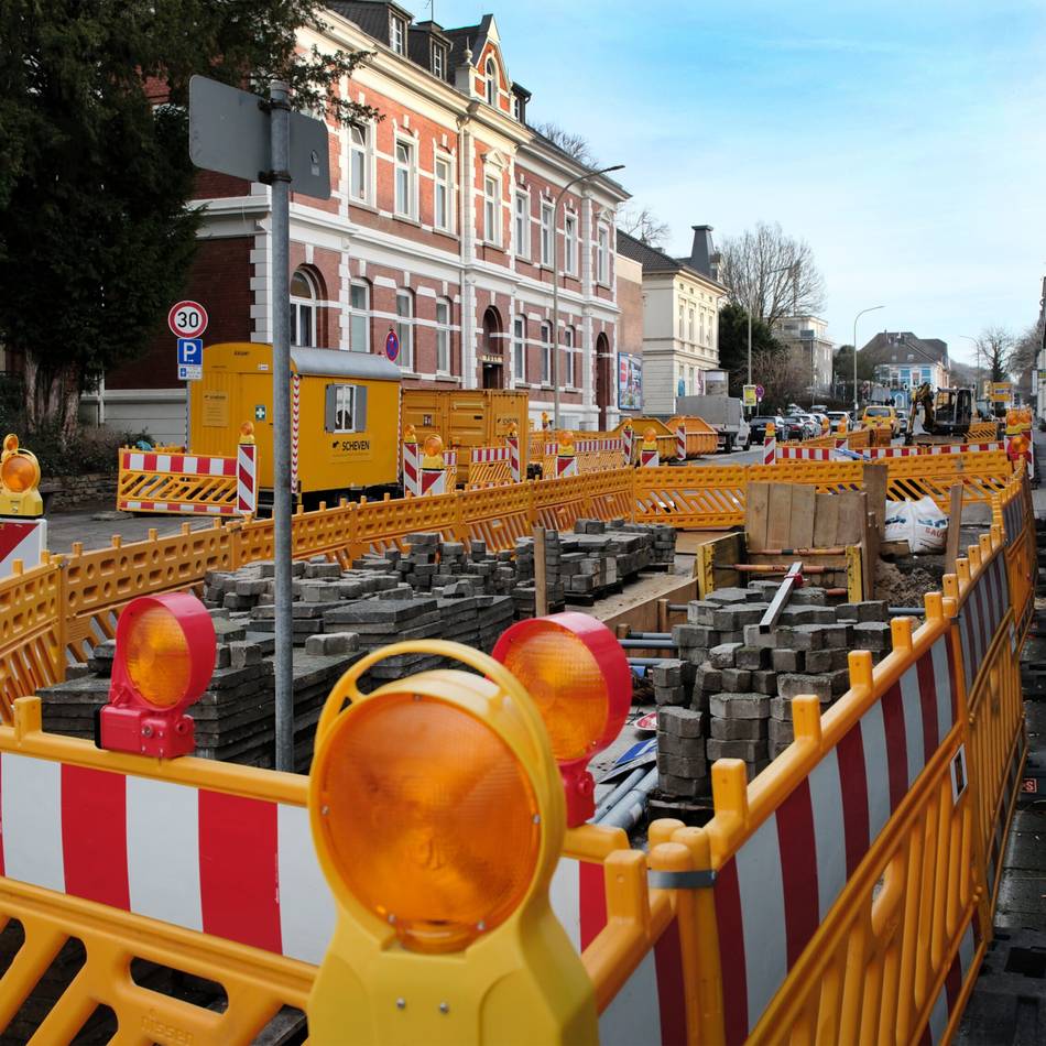 Nächste Phase in Wülfrath: Großbaustelle Stadtwerke wandert in Kreuzungsbereich