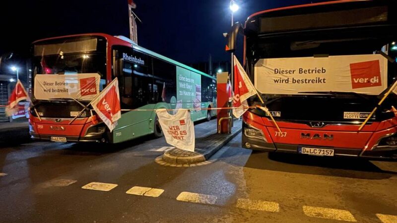 Streik wird ausgedehnt im Kreis Mettmann: Viele Busse bleiben für drei Tage im Depot