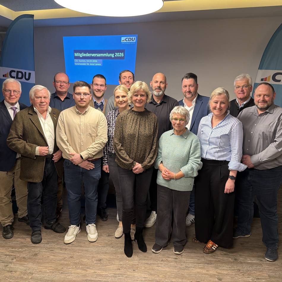 Vorstand neu gewählt: Ein Team führt jetzt die CDU Xanten