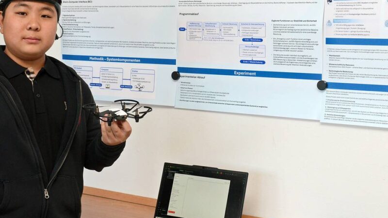 Preisträger bei „Jugend forscht“: Schüler steuert Drohne mit seinen Gedanken