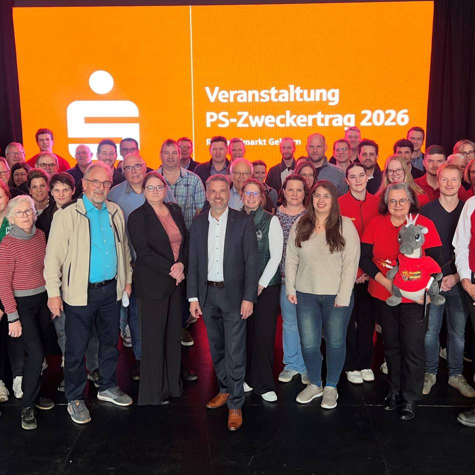 Sparkasse unterstützt Ehrenamt: Warmer Geldregen für Vereine aus dem Gelderland aus dem PS-Zweckertrag