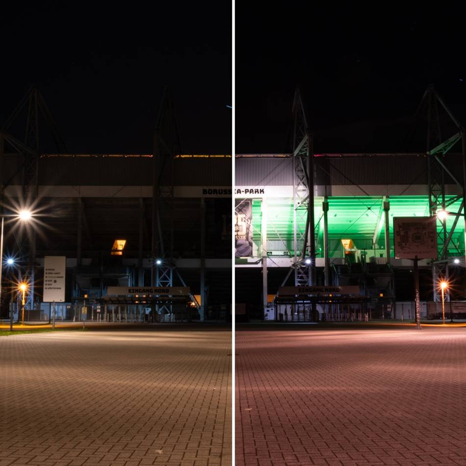 „Earth Hour“ in Mönchengladbach: Borussia-Stadion und weitere Wahrzeichen blieben dunkel