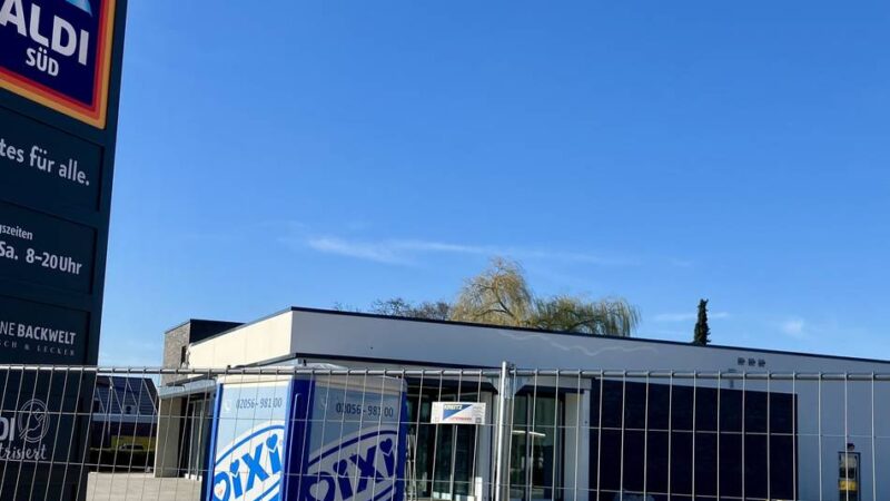 An der Florastraße in Rees: Neuer Aldi-Markt in Rees kurz vor der Eröffnung