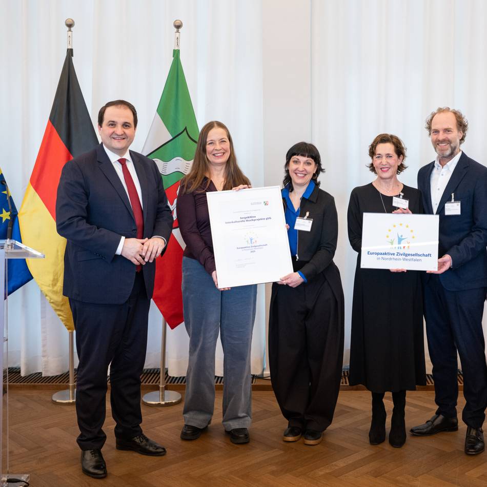 Agentur „Serge&Nina“: Düsseldorfer Musikprojekt wird für Europa-Engagement ausgezeichnet