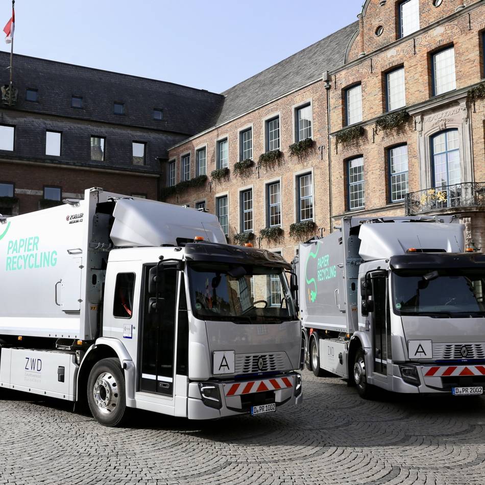 Abfall in Düsseldorf: Stadt stellt vollelektrisch betriebene Müllsammelfahrzeuge vor
