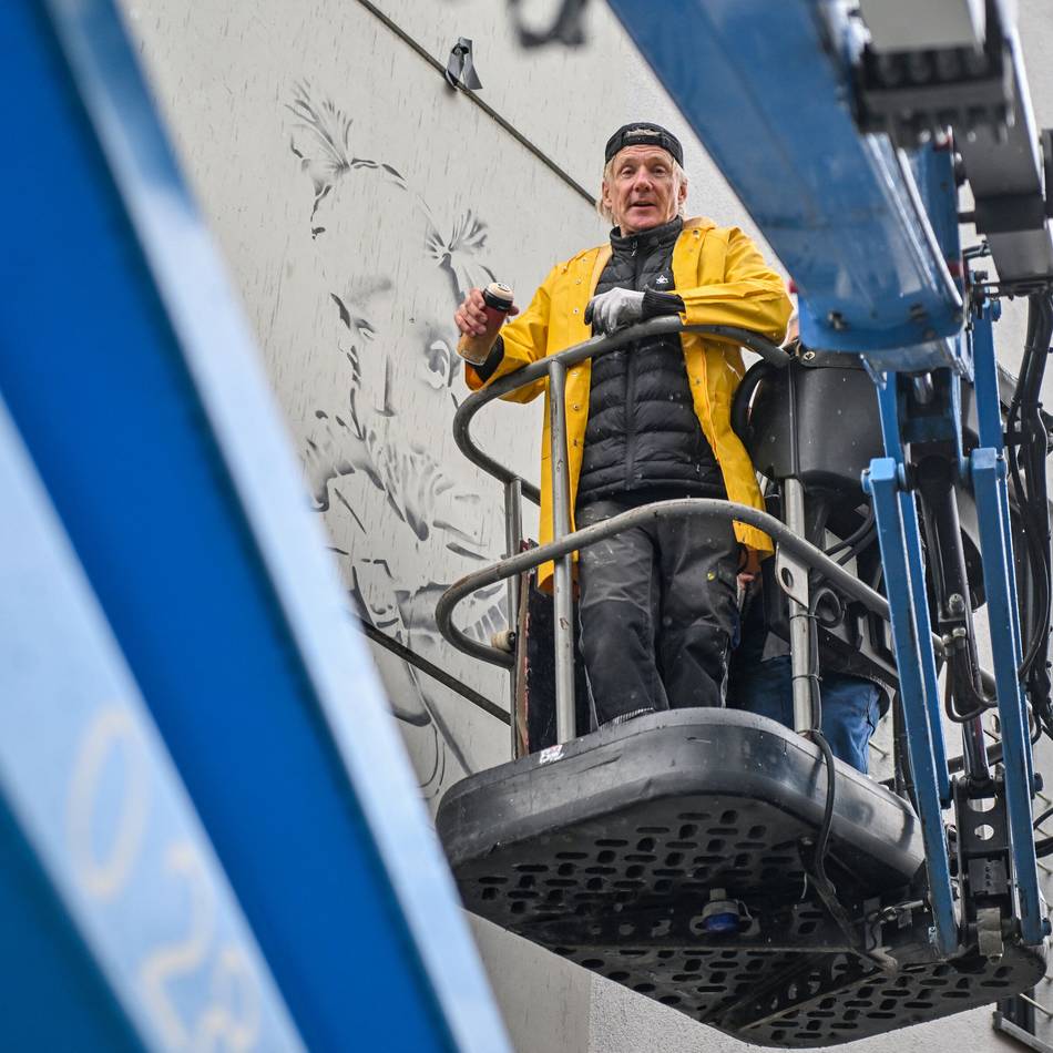 Ausstellung von Bananensprayer Thomas Baumgärtel: Ein gesprühtes Zeichen der Hoffnung in Kevelaer