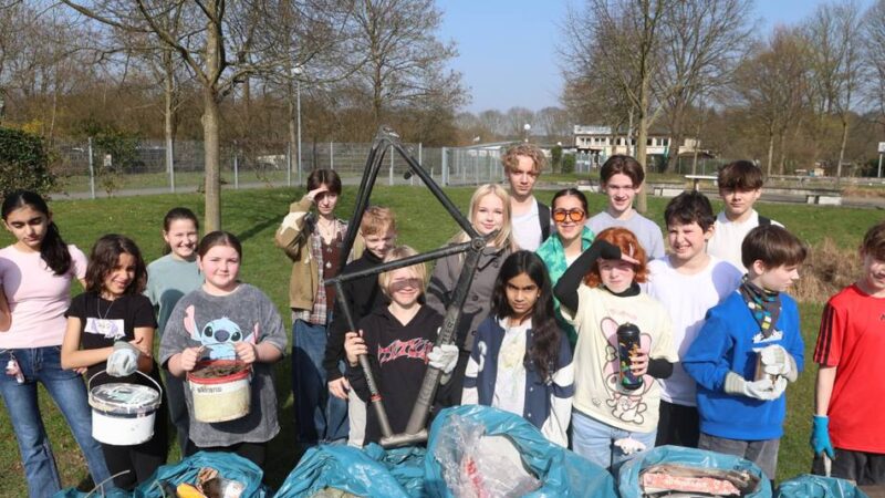 „Wir für unsere Stadt“: Leverkusener Schüler gehen bei Putzaktion mit gutem Beispiel voran