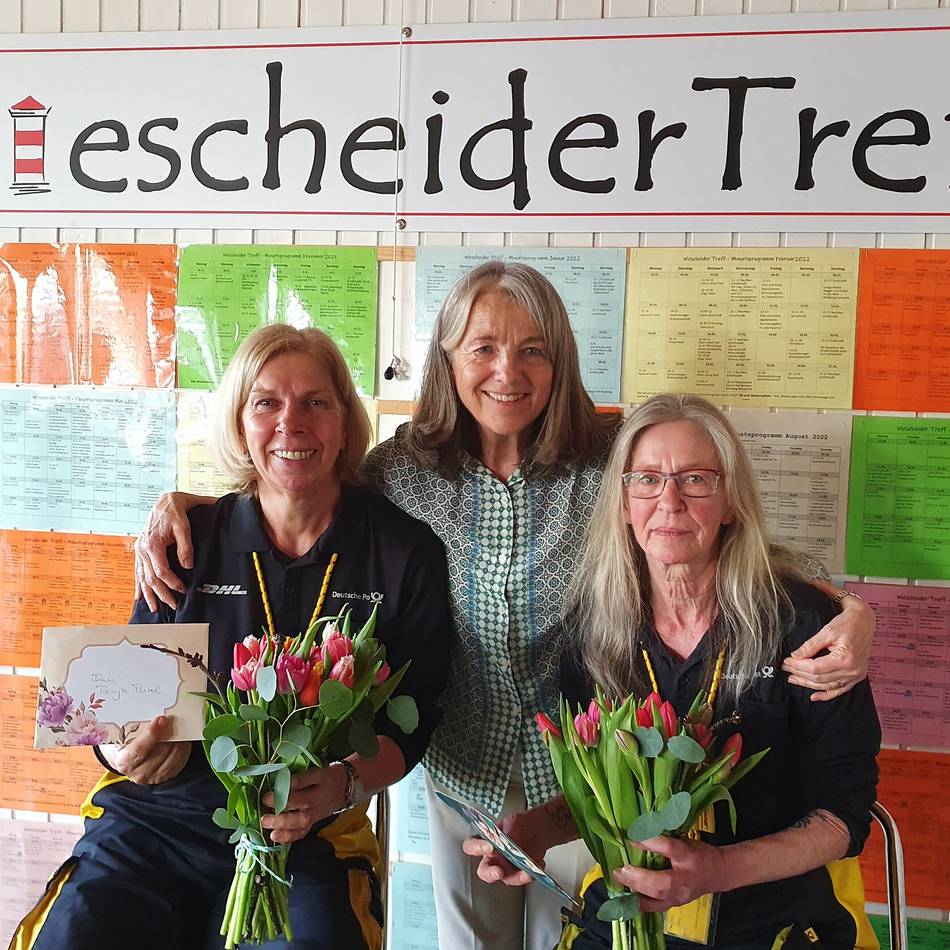 Wiescheider Treff in Langenfeld: Post-Zustellerinnen berichten über ihren schweren Job