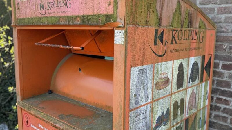„Können wir nicht verantwortungsvoll betreiben“: Kolpingsfamilie Xanten baut ihre Altkleidercontainer ab