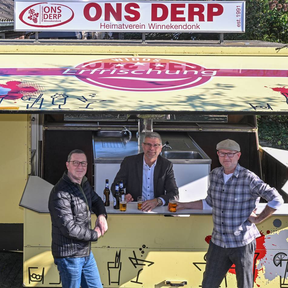 Hingucker für Winnekendonk: Getränkewagen mit Kunst-Flair für „Ons Derp“