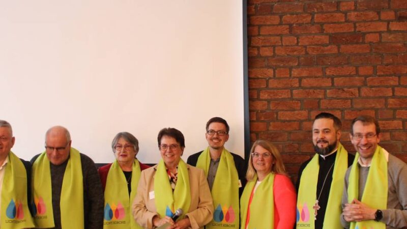 Letzte Vorbereitungen für Laga laufen: Lichtkirche in Neuss nimmt Gestalt an