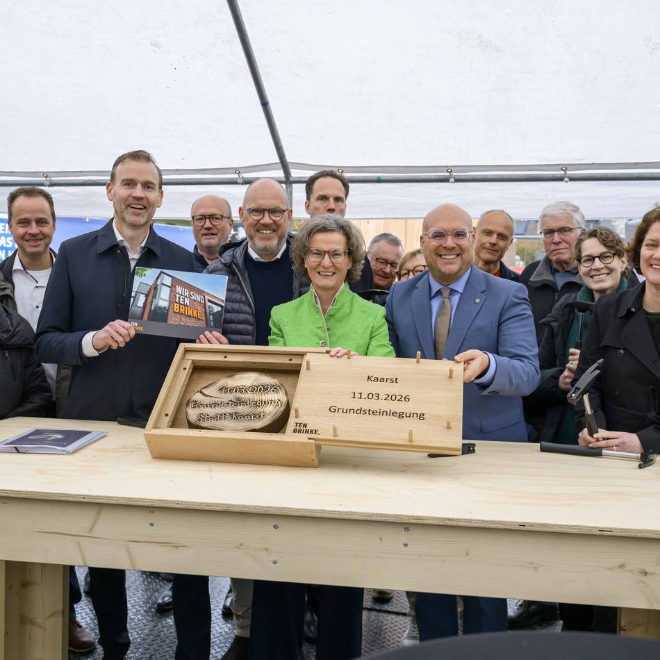Grundstein für 21 Sozialwohnungen in Kaarst gelegt: „Sie haben an dieser Stelle alles richtig gemacht“