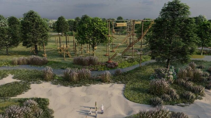 Neue Attraktion in Moers: Kletterpark am Solimare soll bald in Betrieb gehen