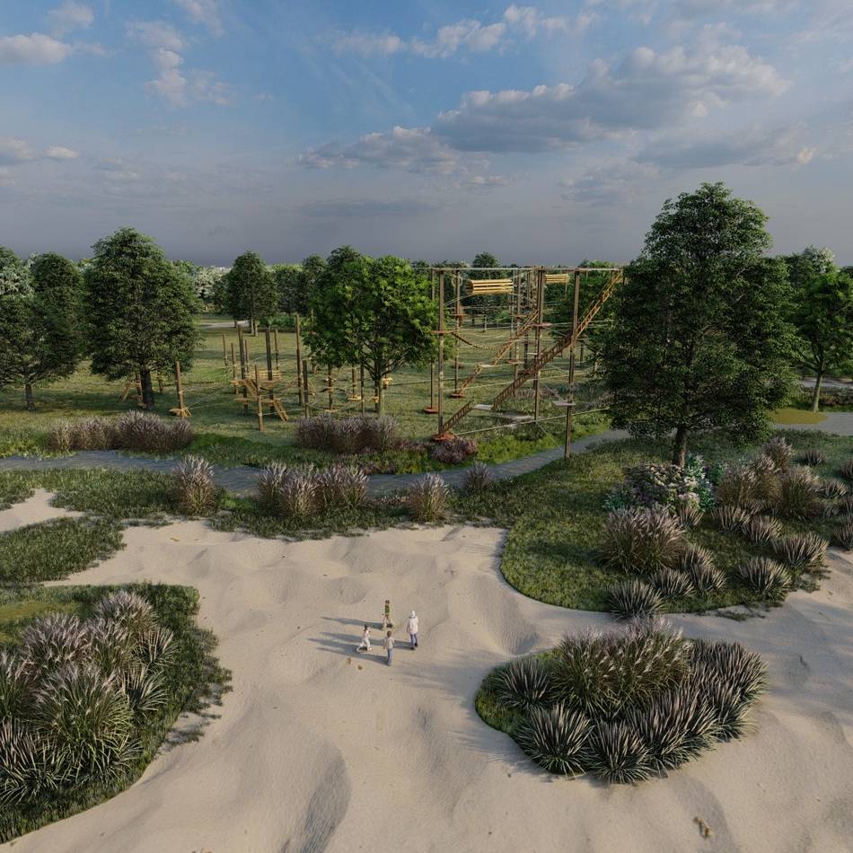 Neue Attraktion in Moers: Kletterpark am Solimare soll bald in Betrieb gehen