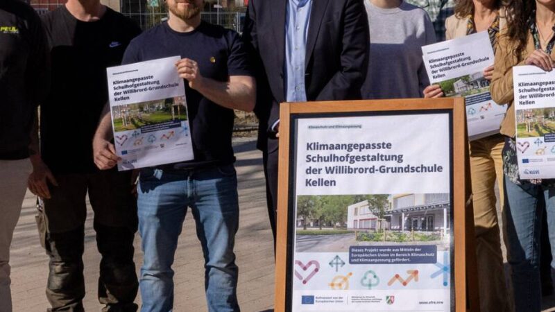 Deutlich grüner wird es: Willibrordschule in Kellen bekommt einen Schulhof für die Zukunft