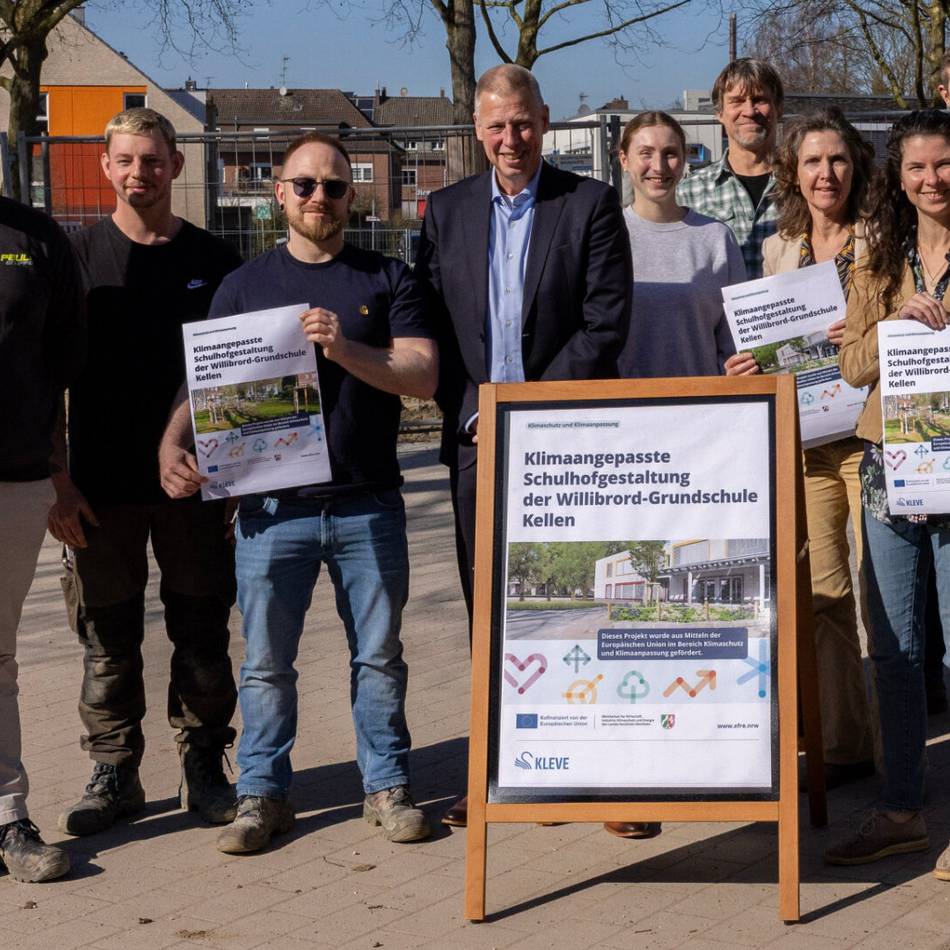 Deutlich grüner wird es: Willibrordschule in Kellen bekommt einen Schulhof für die Zukunft