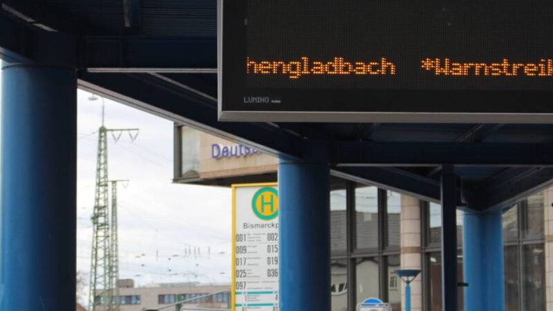 Warnstreik im ÖPNV in Mönchengladbach: Montag fahren wieder keine Busse