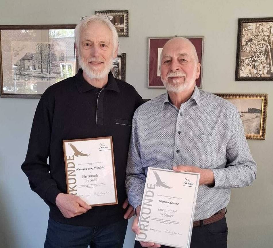 Auszeichnung für Einsatz : Nabu-Ehrennadel für Natur- und Artenschutz im Gelderland