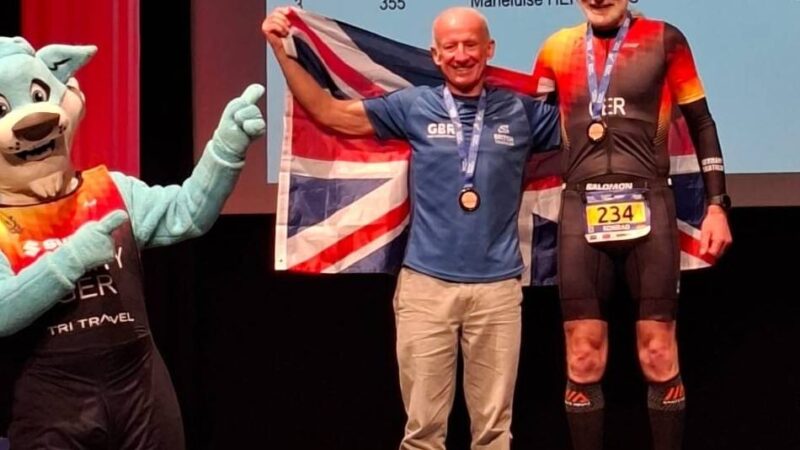 In der AK65 beim Alsdorfer Powerman: Konrad Schürmert wird Duathlon-Europameister