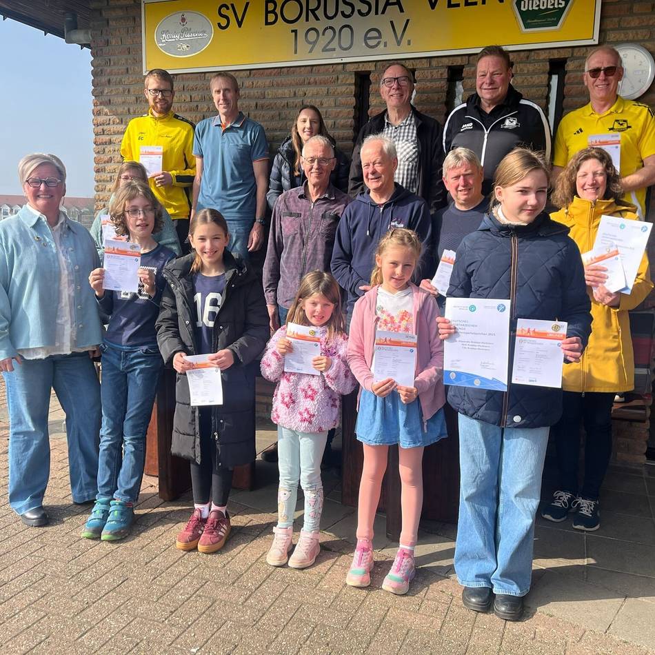 Urkunden für 66 Vereinsmitglieder: Beim SV Borussia Veen wurden Sportabzeichen verliehen
