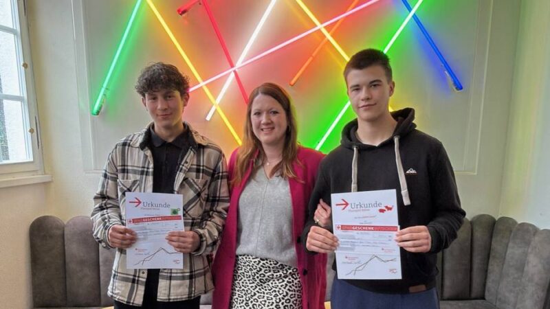 Junge Geldanleger in Heiligenhaus: „Planspiel Börse“: Doppelsieg für Realschüler