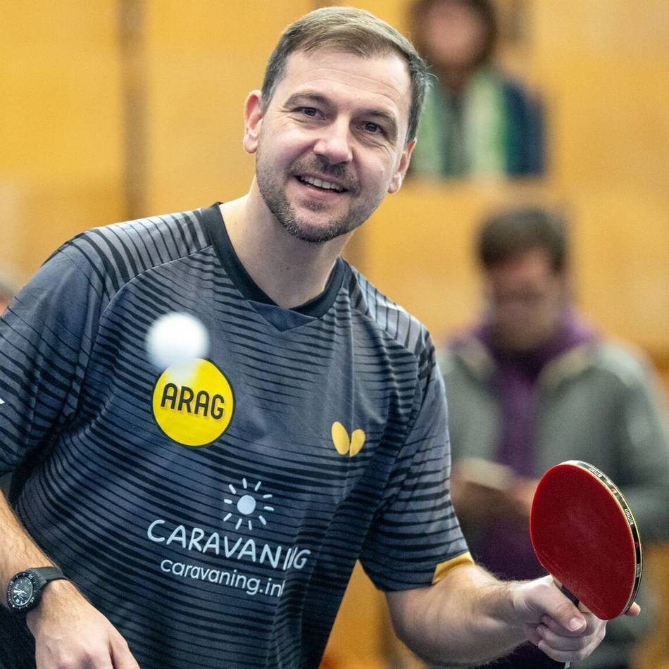 Für den guten Zweck: Magath als Gegner – Boris Becker und Timo Boll spielen zusammen Doppel