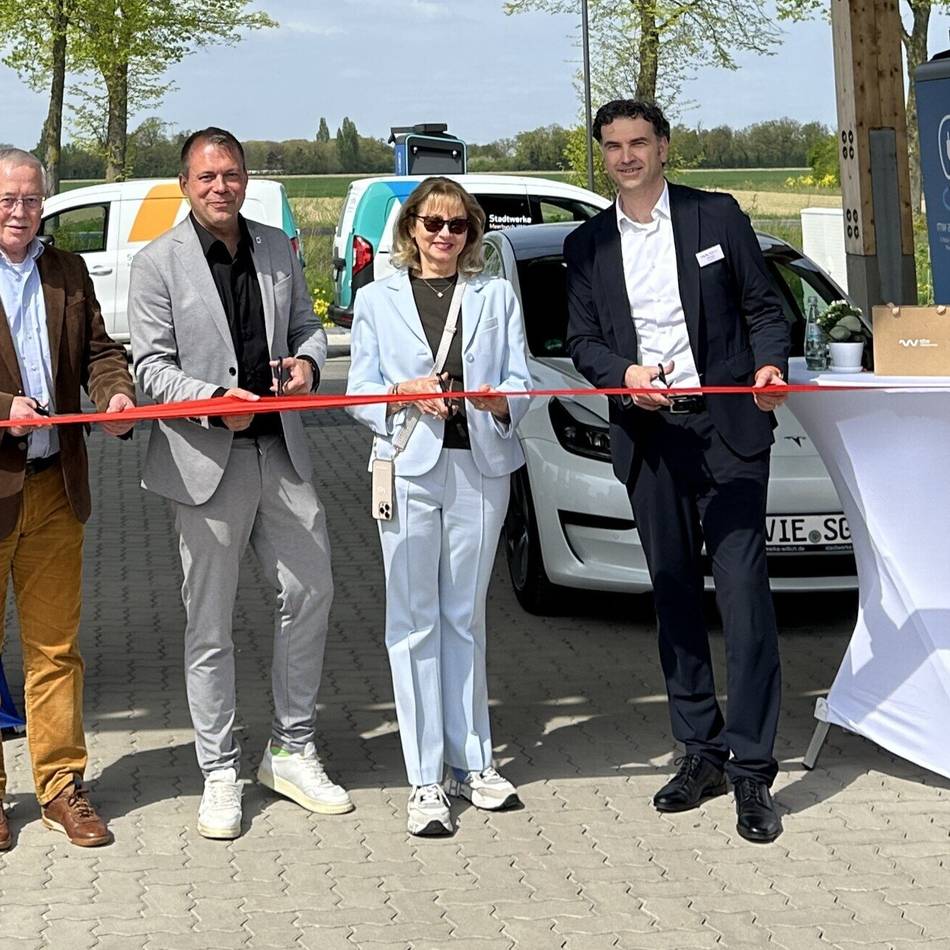 Projekt der Stadtwerke Willich: Ladepark im Gewerbegebiet Münchheide V eröffnet