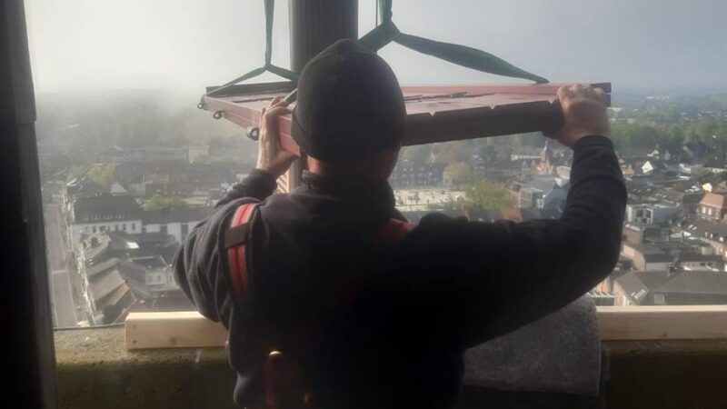 Spektakuläres Projekt: In 60 Meter Höhe – neue Türen für die Basilika in Kevelaer