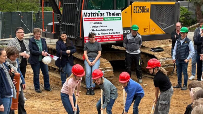 Spatenstich in Krefeld: Montessori-Grundschule schafft Raum für mehr Ganztag