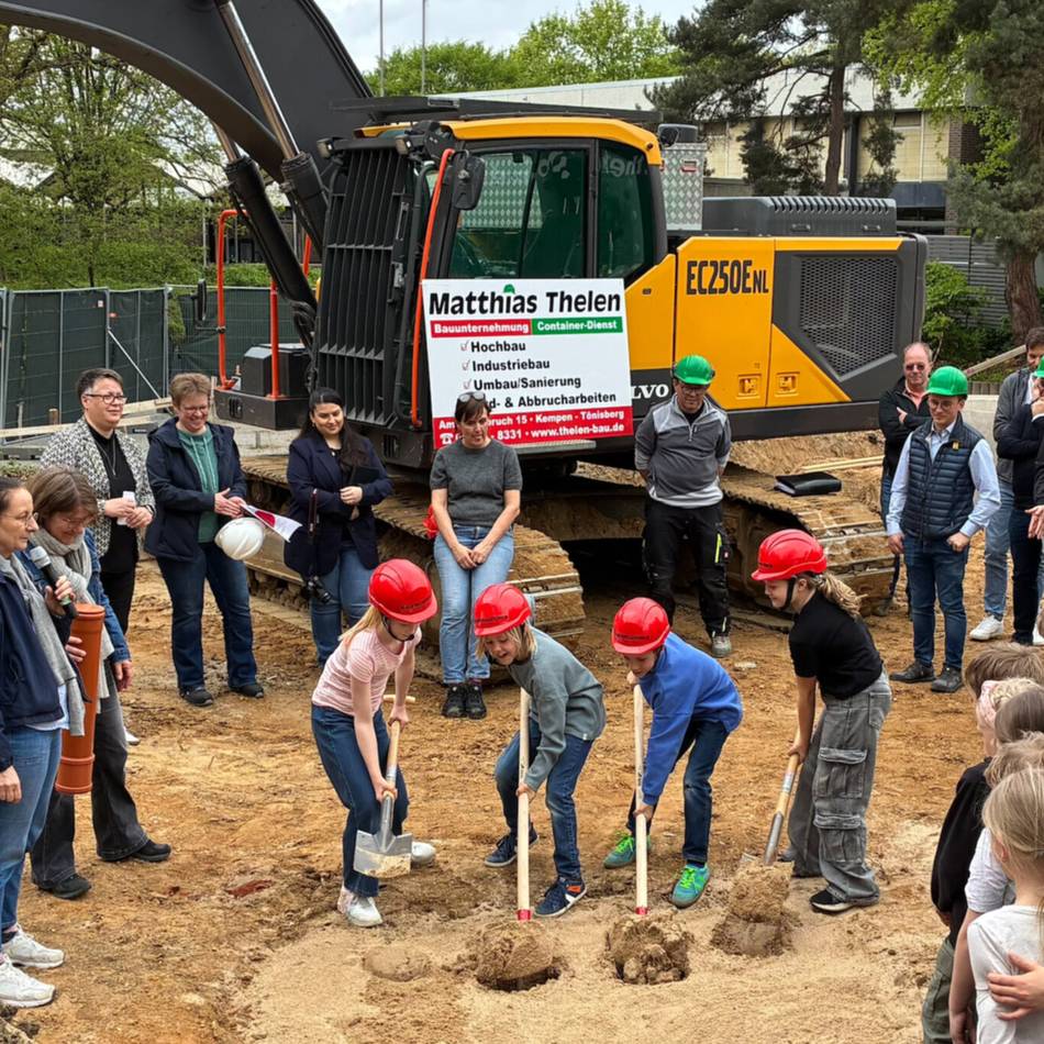 Spatenstich in Krefeld: Montessori-Grundschule schafft Raum für mehr Ganztag