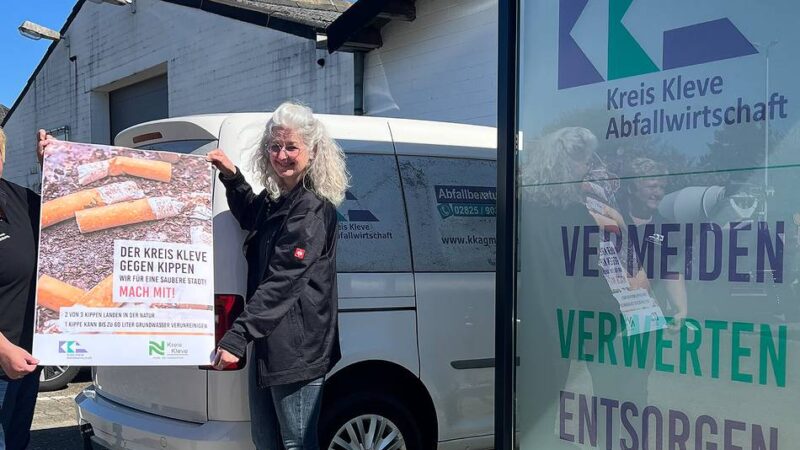 Umweltaktion im Kreis Kleve: Rhine Cleanup ruft zum Sammeln von Zigarettenstummeln auf