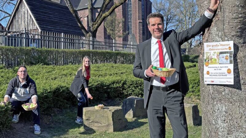 Aktion für Kinder am Ostermontag: Ostereiersuche auf Spielplätzen in Moers