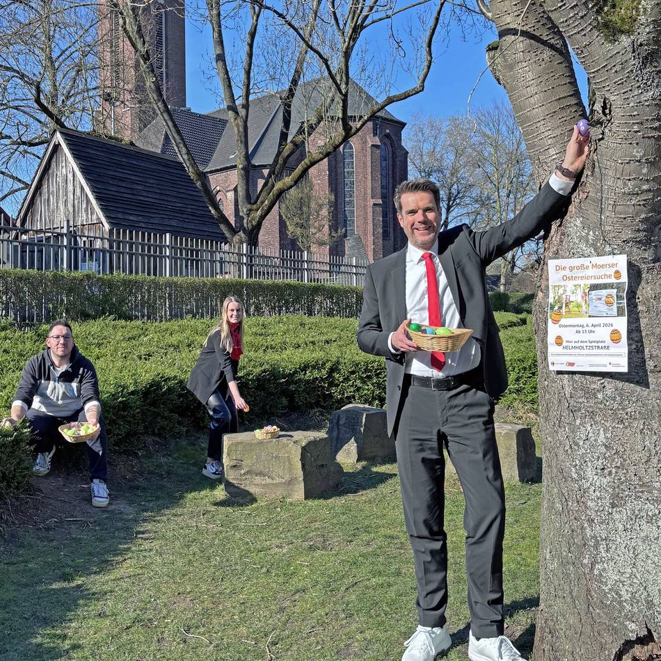 Aktion für Kinder am Ostermontag: Ostereiersuche auf Spielplätzen in Moers