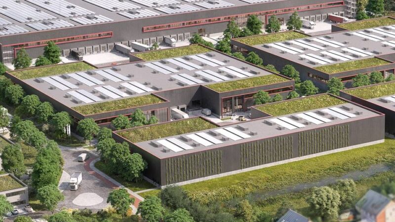 Gewerbegebiet in Rheinberg: Bau der neuen Hallen an der Messe läuft