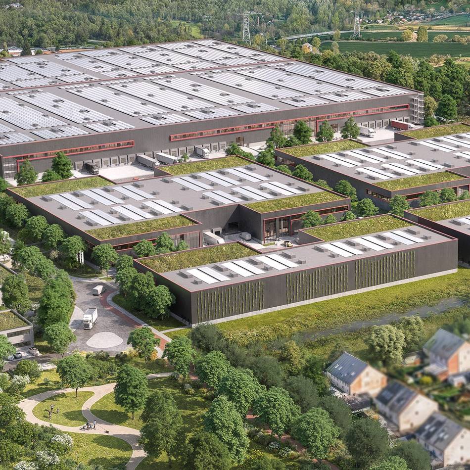 Gewerbegebiet in Rheinberg: Bau der neuen Hallen an der Messe läuft