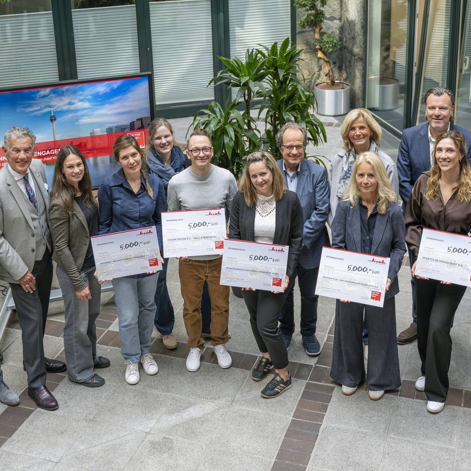 Klüh untersützt lokale Initiativen: Spendeninitiative „Wir für Düsseldorf“ – 25.000 Euro für Seniorenprojekte in Düsseldorf