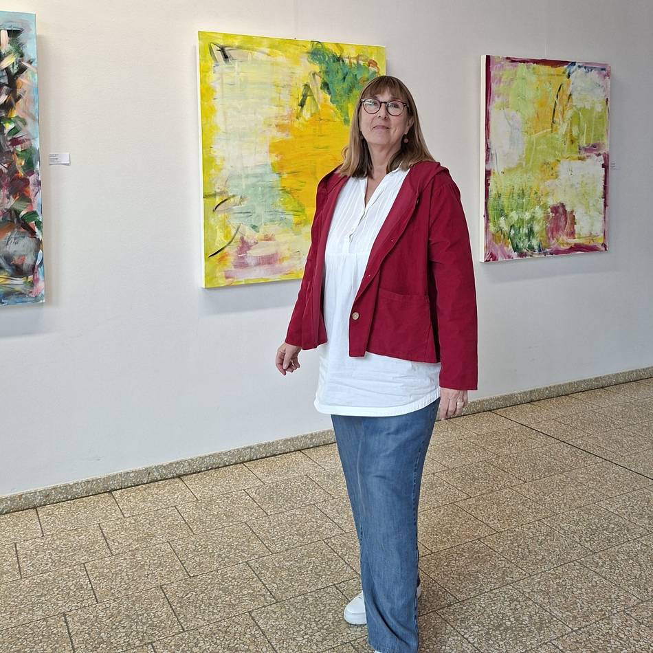 Kunst in Düsseldorf : Landschaftsmalerei auf den Fluren des Gerichts