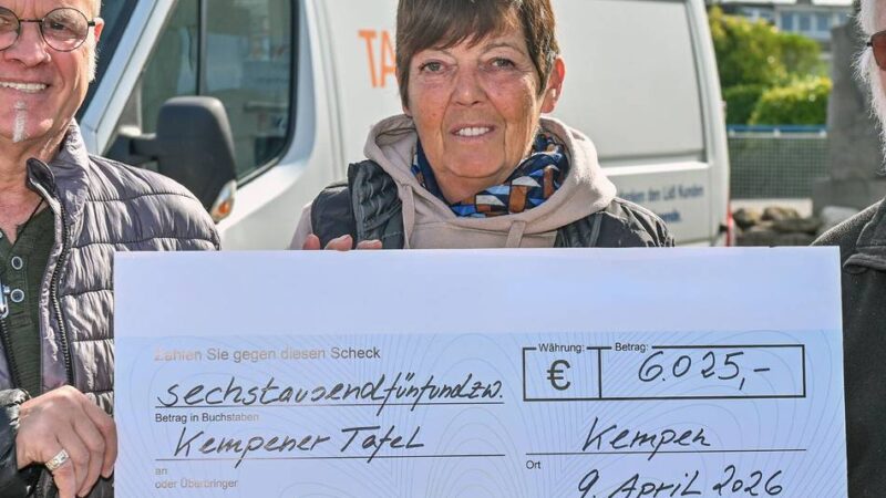 Spendenaktion in Kempen: Geburtstagsfeier bringt Tausende Euro für Bedürftige