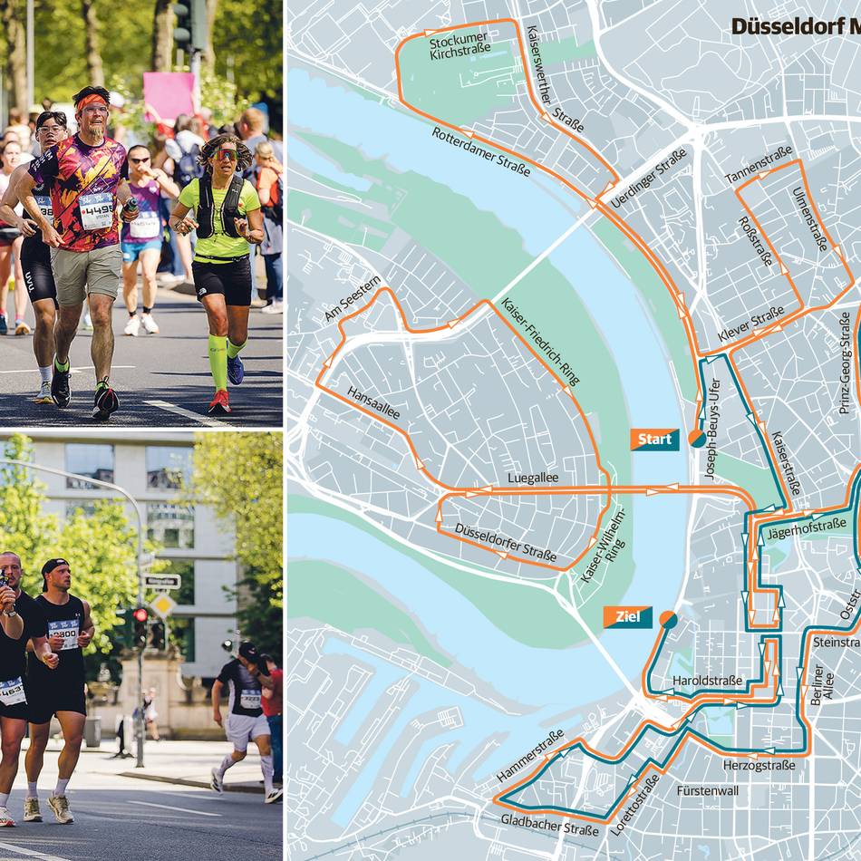 Sportevent in Düsseldorf: Strecke, Sperrungen und Infos für Anwohner  – das ist zum Marathon wichtig