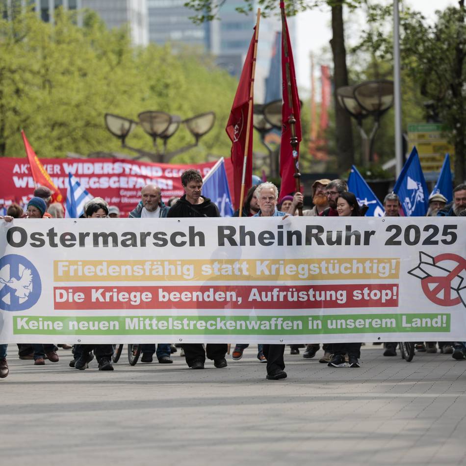 Ostermarsch Rhein-Ruhr 2026 in Duisburg: Friedensaktivisten ziehen am Samstag durch die Innenstadt