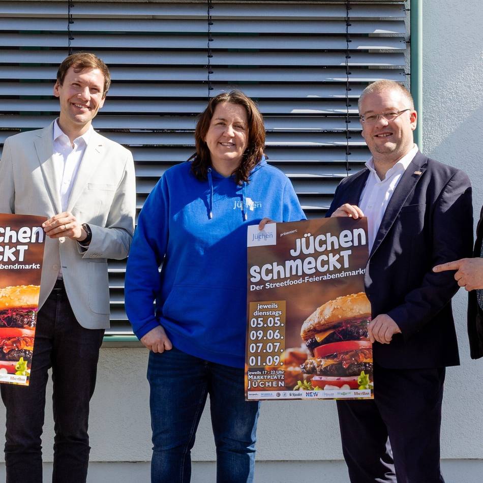 „Jüchen schmeckt“ wächst weiter: Streetfood, Aperol, mehr Termine: Das bieten die Feierabendmärkte in Jüchen 2026