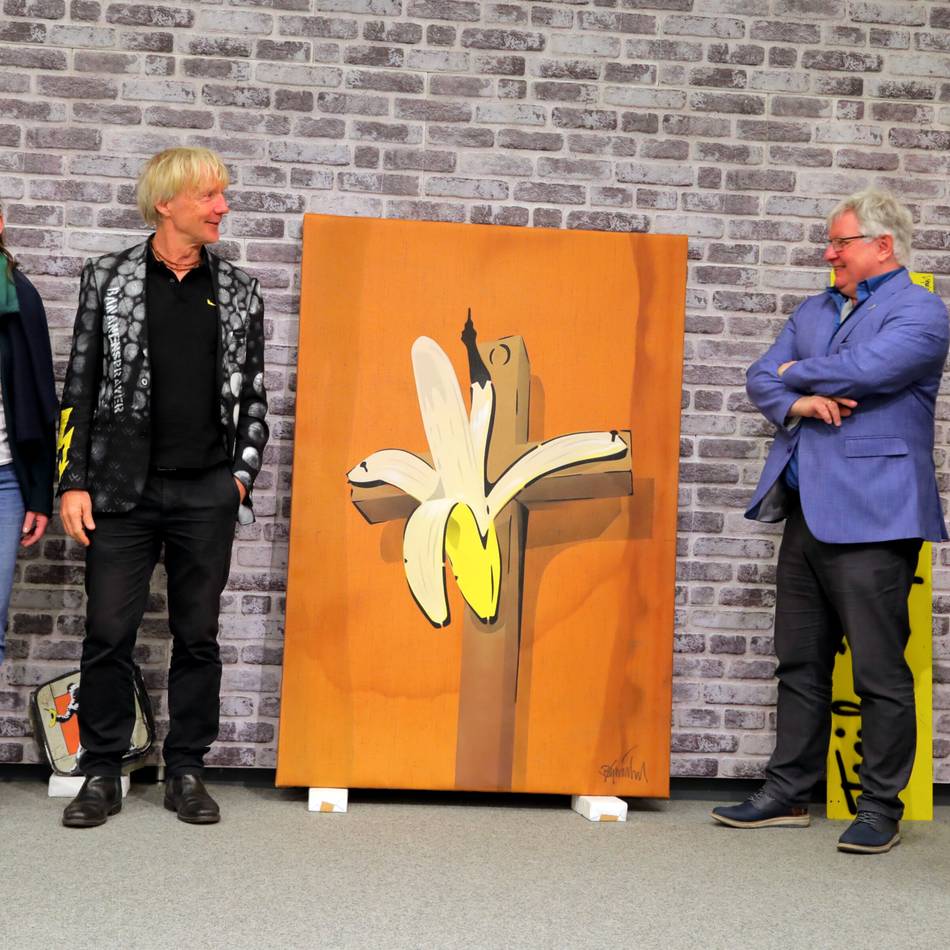 40 Kunstausstellungen am Niederrhein: Was Bananensprayer Baumgärtel in Rheinberg und Xanten zeigt