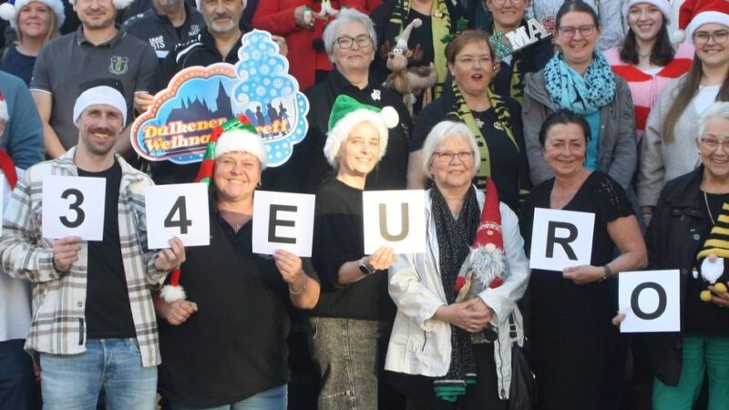 Weihnachtstreff Dülken: Rekordsumme von mehr als 9000 Euro für zwei Vereine