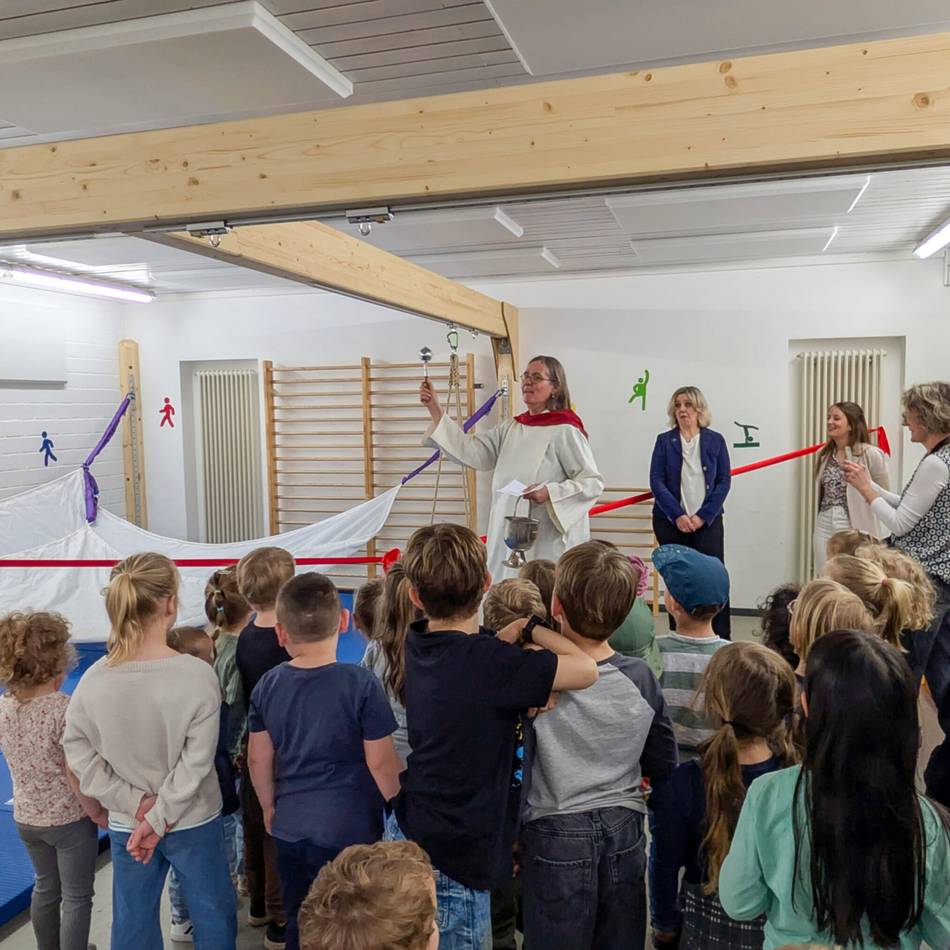 Bewegungsfest in Kita in Brüggen: Balkenanlage in Horizonte-Kita eingeweiht