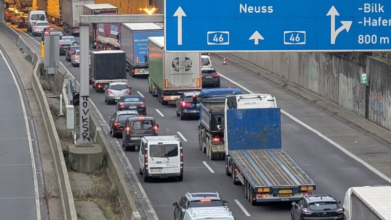 A46 in Düsseldorf: Geschwindigkeitsreduzierung im Universitätstunnel – für zwei Jahre