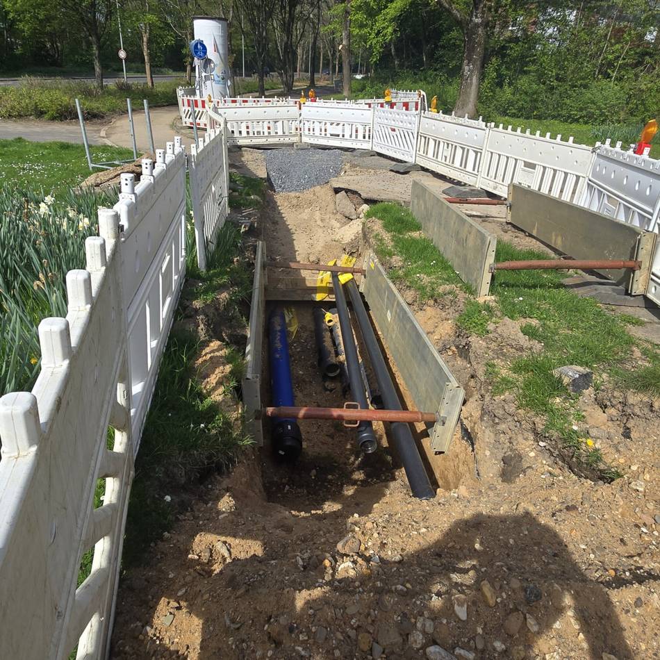 Rohraustausch in Leverkusen: Baustelle in Steinbüchel dauert mindestens bis Juni