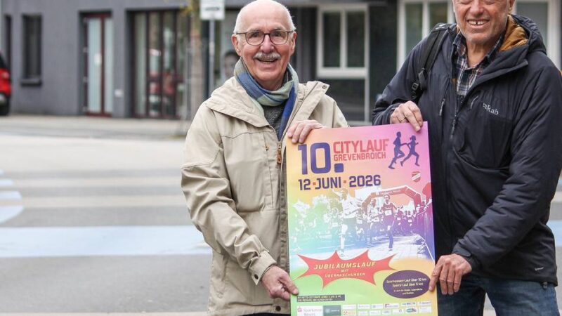 Citylauf 2026 in Grevenbroich: Anmeldestart für großen „Jubiläumslauf“ – mehr als 2500 Teilnehmer erwartet