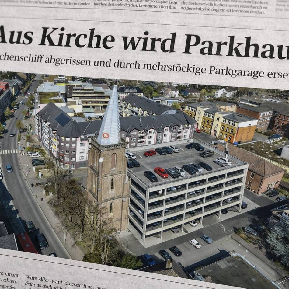 Herrlich heiter – Aprilstart in Leverkusen: Wenn St. Remigius Parkhaus wird und der Schutzmann per Lastenrad vorfährt