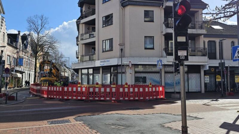 Baustelle Schulstraße in Hilden: Stadtwerke bereiten nächsten Bauabschnitt vor
