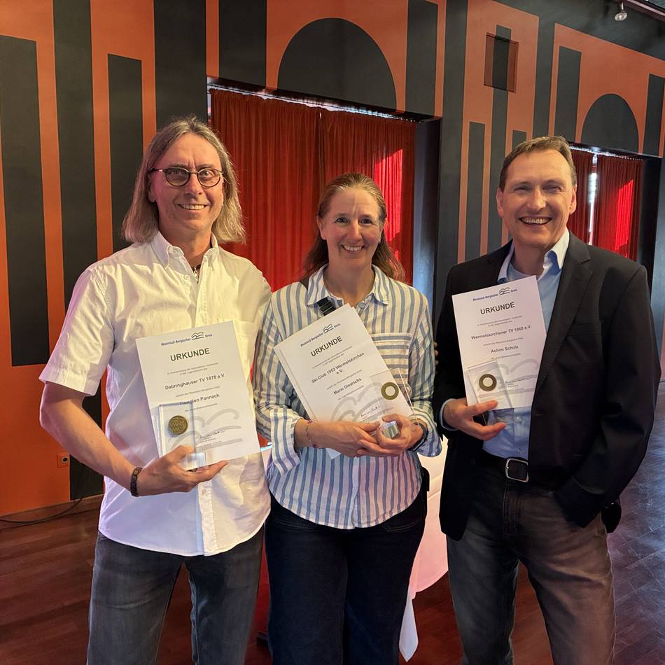 Sportlerehrung in Rhein-Berg: Landrat ehrt drei Jugendtrainer aus Wermelskirchen